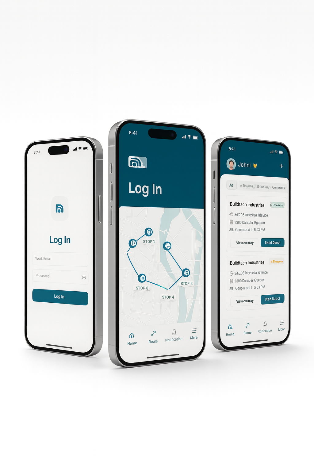 FuelStop mobile application interface for drivers and field operations